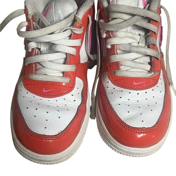 Nike Air Force 1 pink and red Valentine’s Day size 3 - Picture 4 of 13